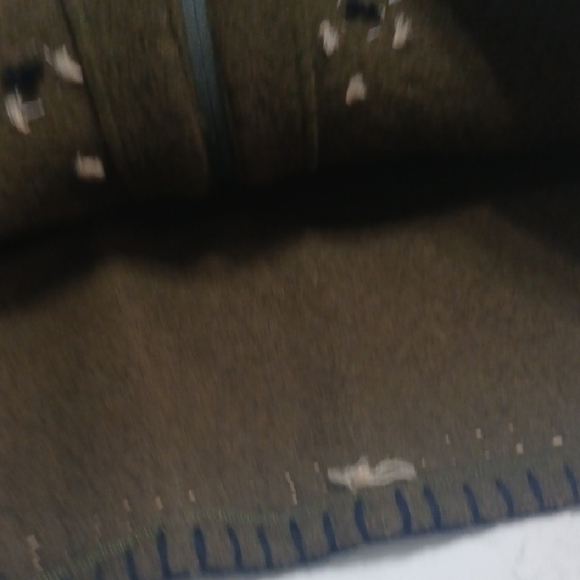 Chic Olive Embroidered Jacket 100% Wool Sz L NEW WITH TAGS - Picture 6 of 9